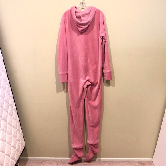 Hoodie-Footie - Pink "MOM" Size Medium - Picture 6 of 10